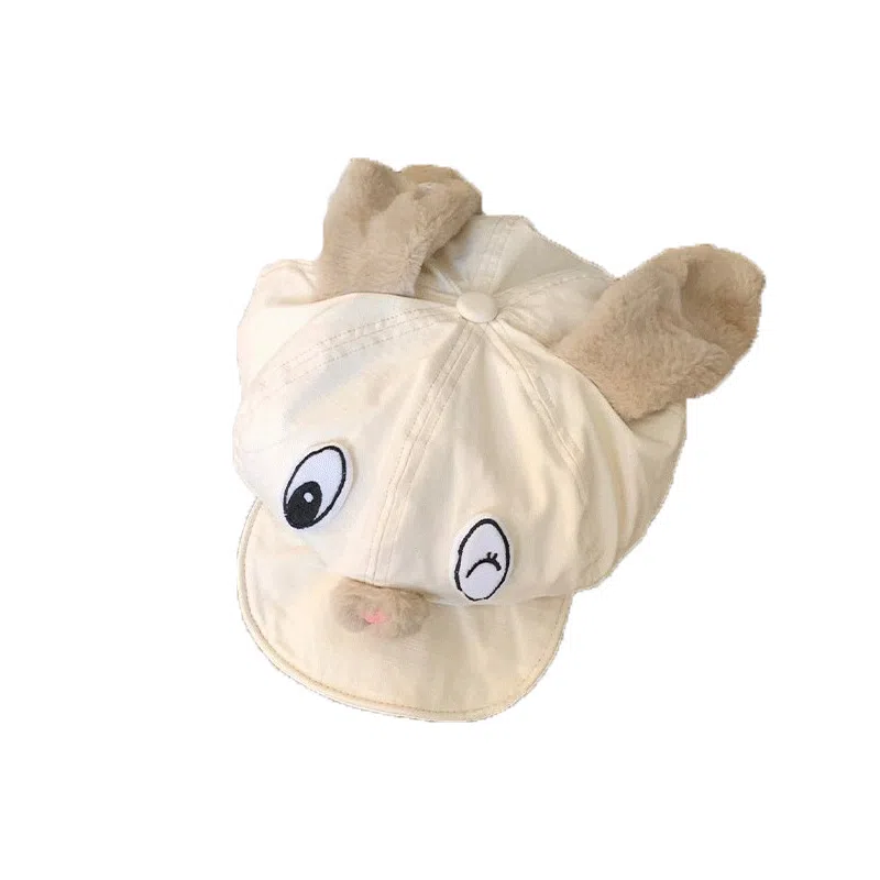 祎步康 卡通可爱小兔子耳朵云朵 棉 贝雷帽 女款