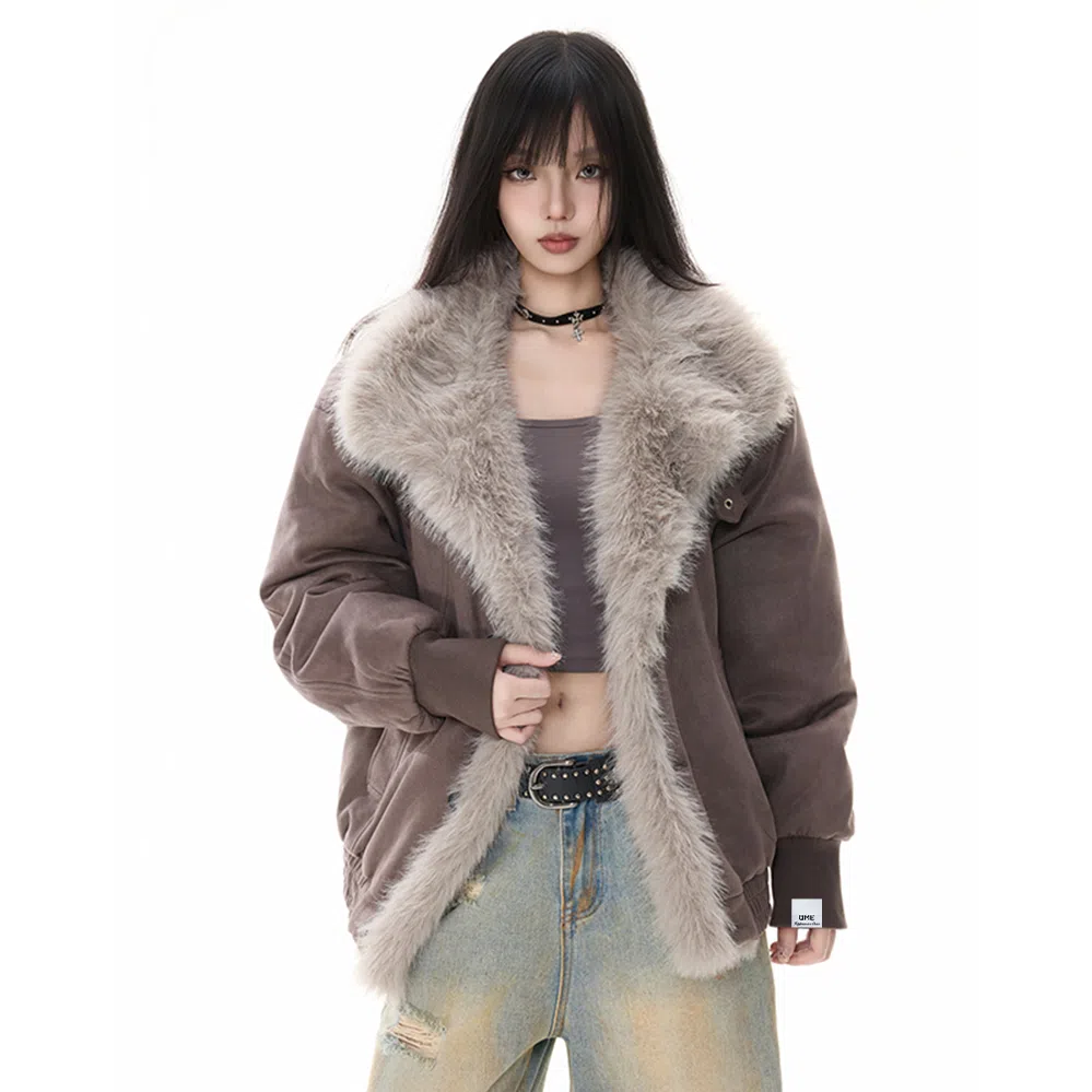 【dme】 潮流复古美式座山雕设计感加厚保暖外套高街休闲棉衣时尚冬款无性别主义中性棉服 男女同款