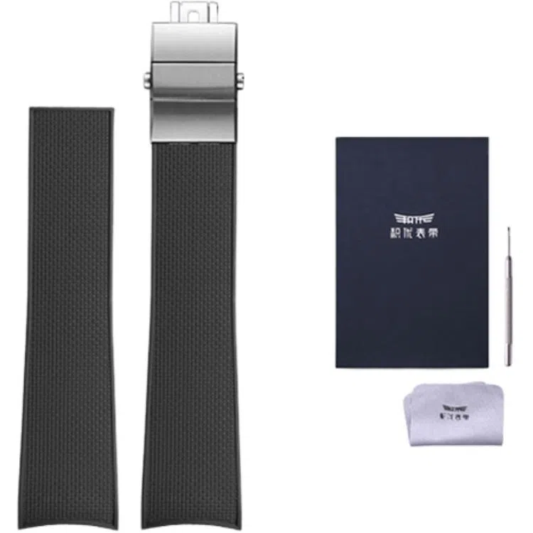 积优 浪琴康卡斯代用氟橡胶表带 适用浪琴康卡斯系列 黑色蓝色绿色灰色 男女通用