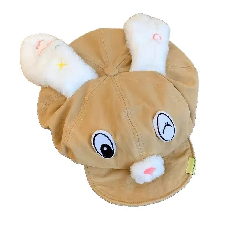 祎步康 卡通可爱小兔子耳朵云朵 棉 贝雷帽 女款