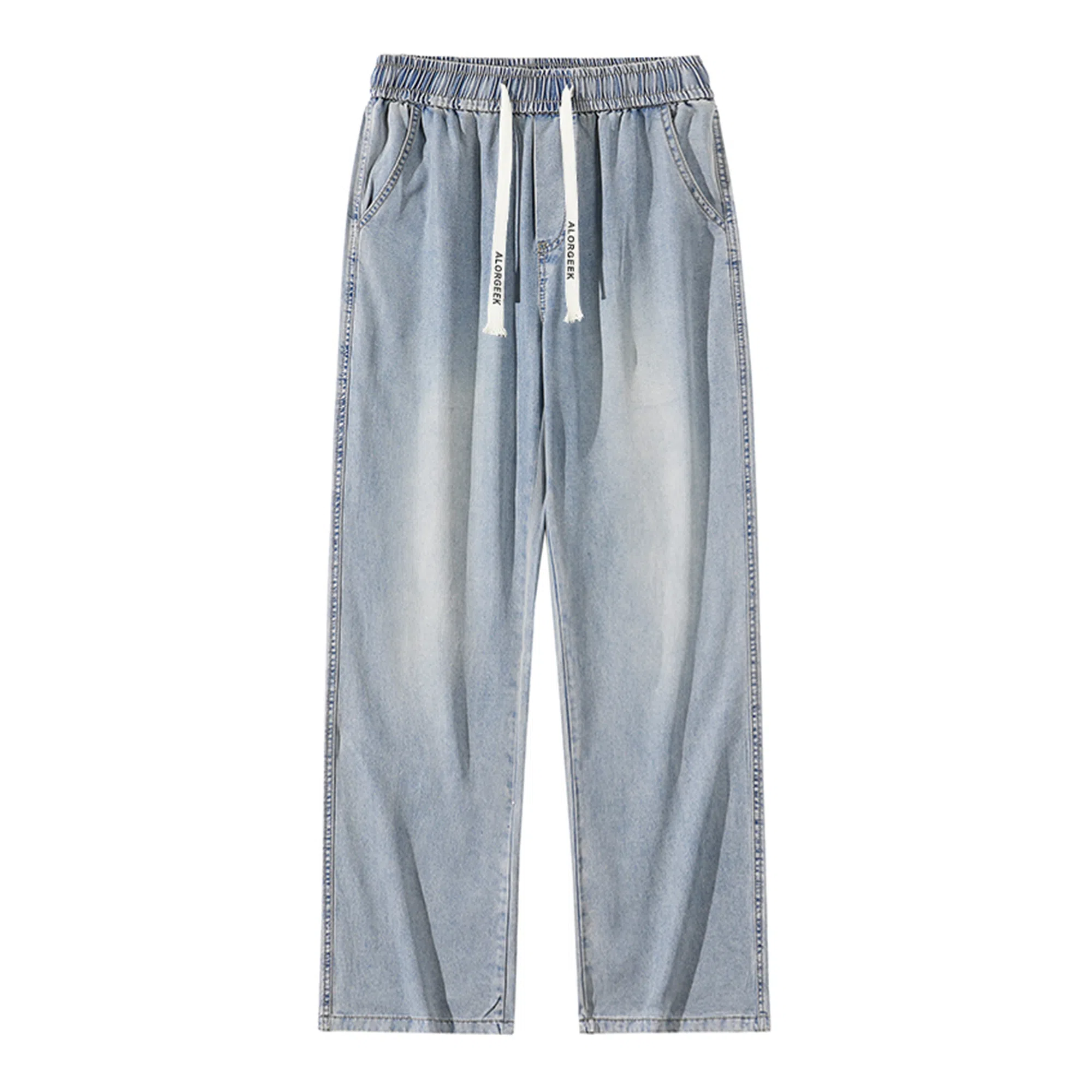 ALORGEEK Wide Leg Denim Pants