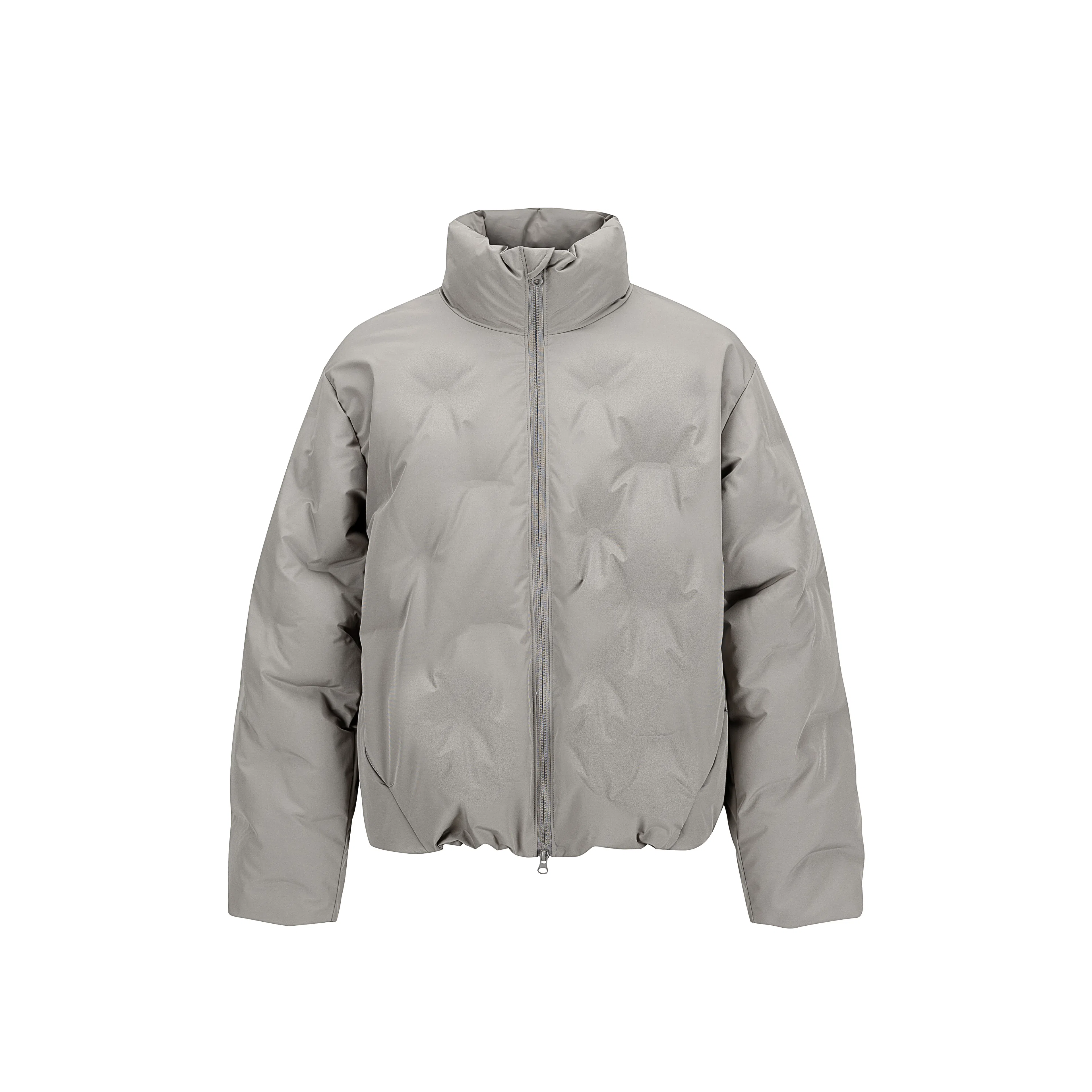 【dme】 冬季潮牌重磅日系复古休闲百搭简约街头户外运动情侣日常拉链纯色立领港风宽松上衣长袖羽绒服 男女同款