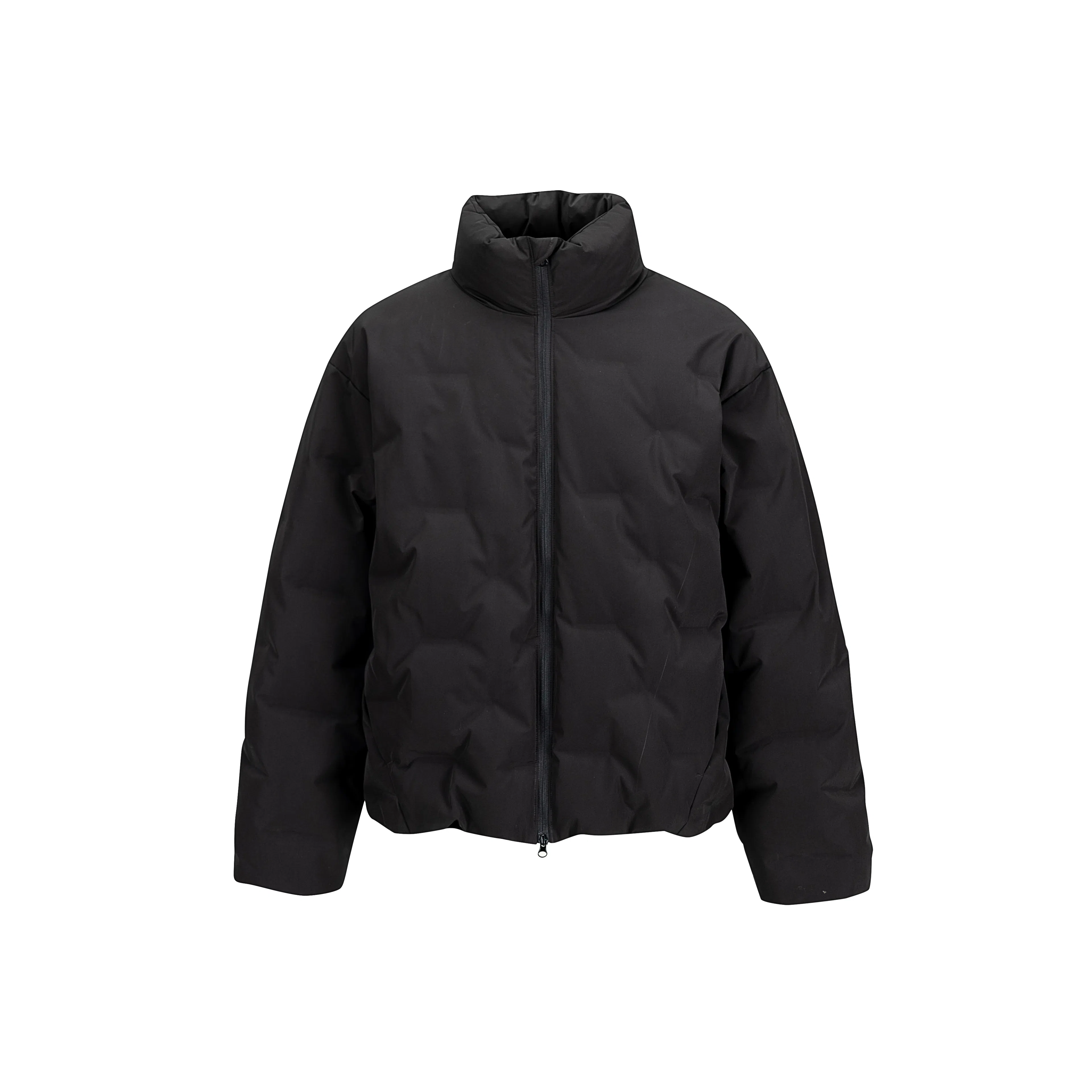 【dme】 冬季潮牌重磅日系复古休闲百搭简约街头户外运动情侣日常拉链纯色立领港风宽松上衣长袖羽绒服 男女同款