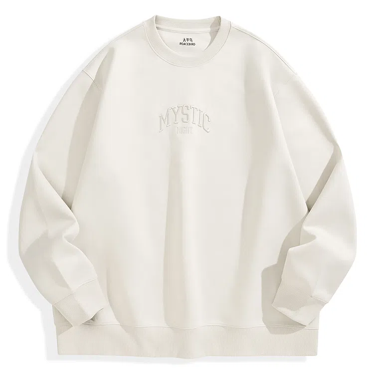 PEACEBIRD MEN Suede Fleece Sweatshirt