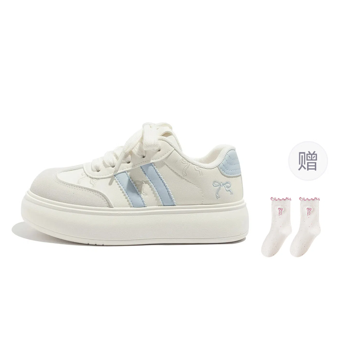 乐乐鱼 早秋学生配裙子百搭厚底运动通勤 增高 低帮 板鞋 女