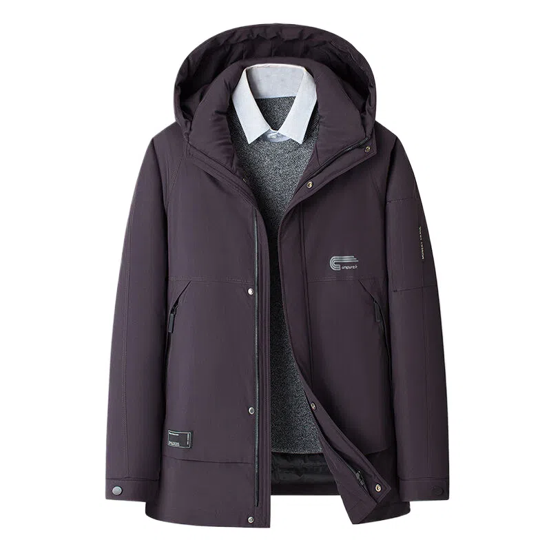 SNOW FLYING Mid-Length Down Jacket