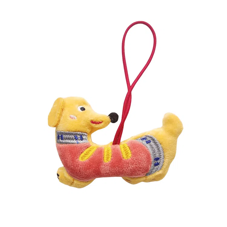 玄唐 可爱抽象腊肠狗公仔卡通狗狗包包小挂饰手机装饰可爱玩偶 毛绒 挂件 男女同款情侣款