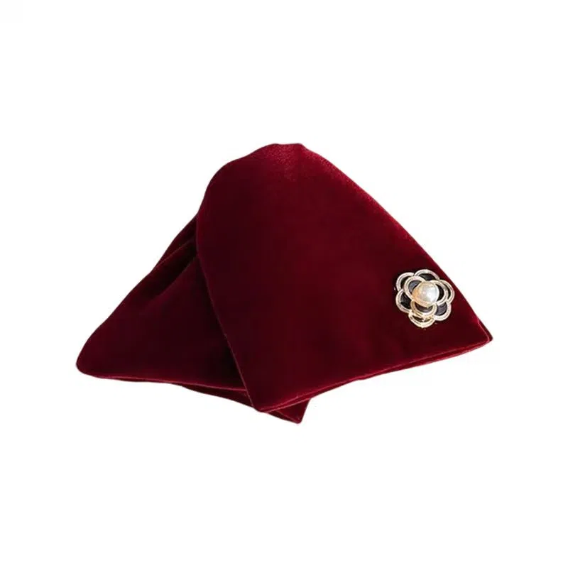 蒙妮 高级感韩系山茶花盘发 亚克力/丝绒 发夹 女款