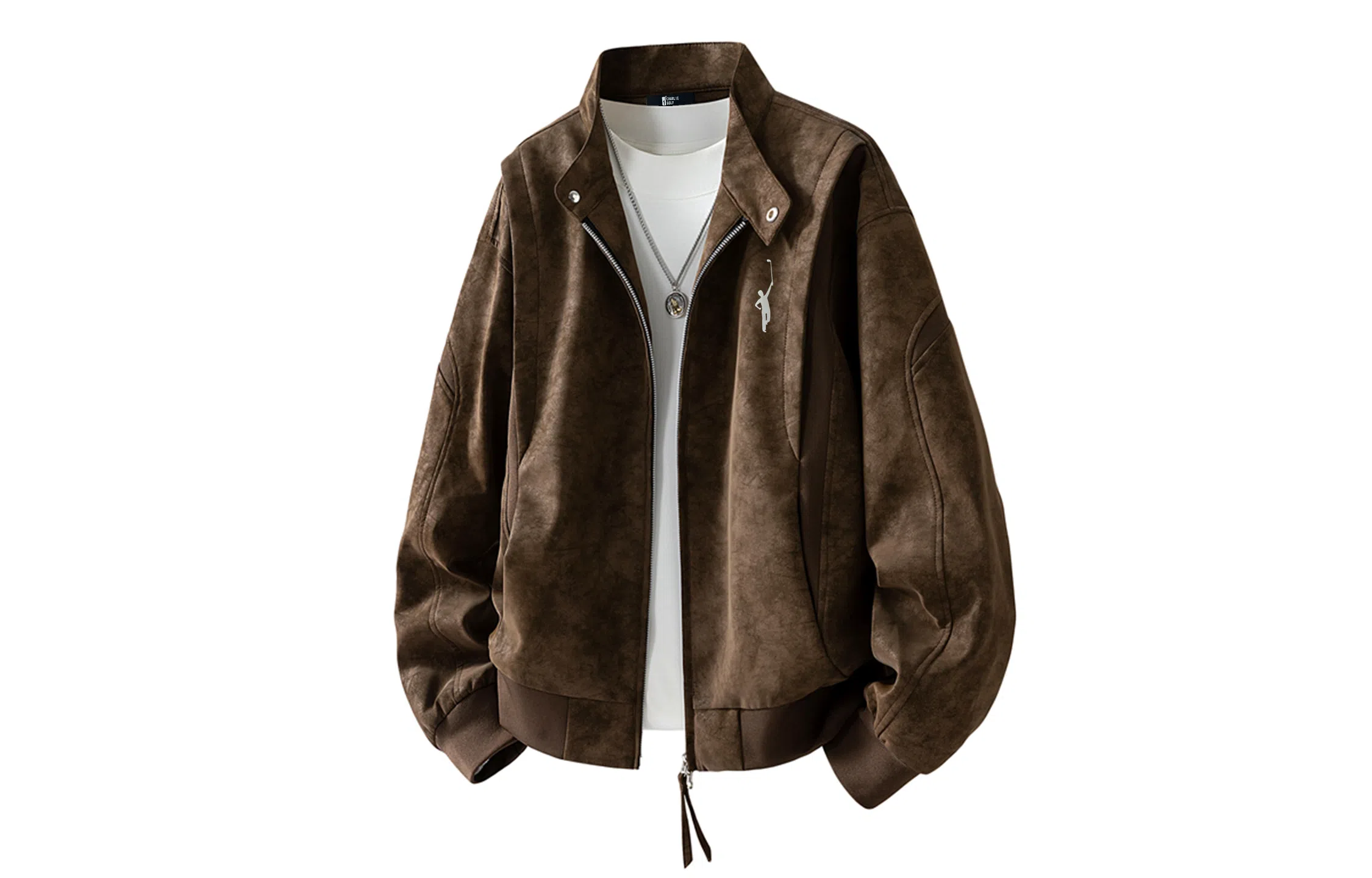 CHARLIE GOLF Vintage Suede Coach Jacket