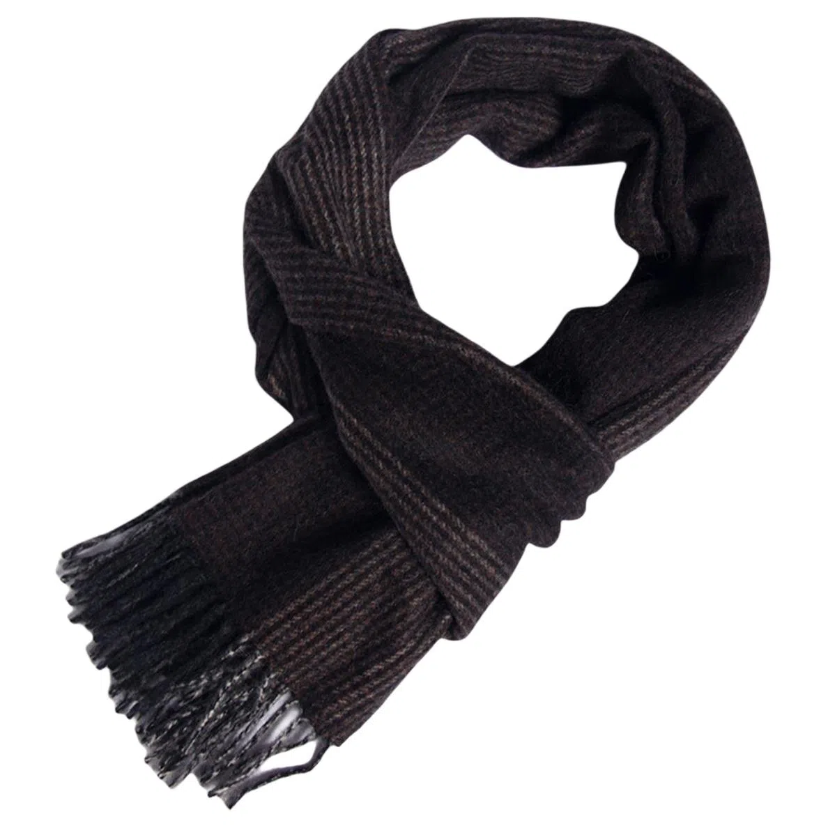 红豆 时尚柔软百搭舒适  山羊绒 绒线围巾 男款