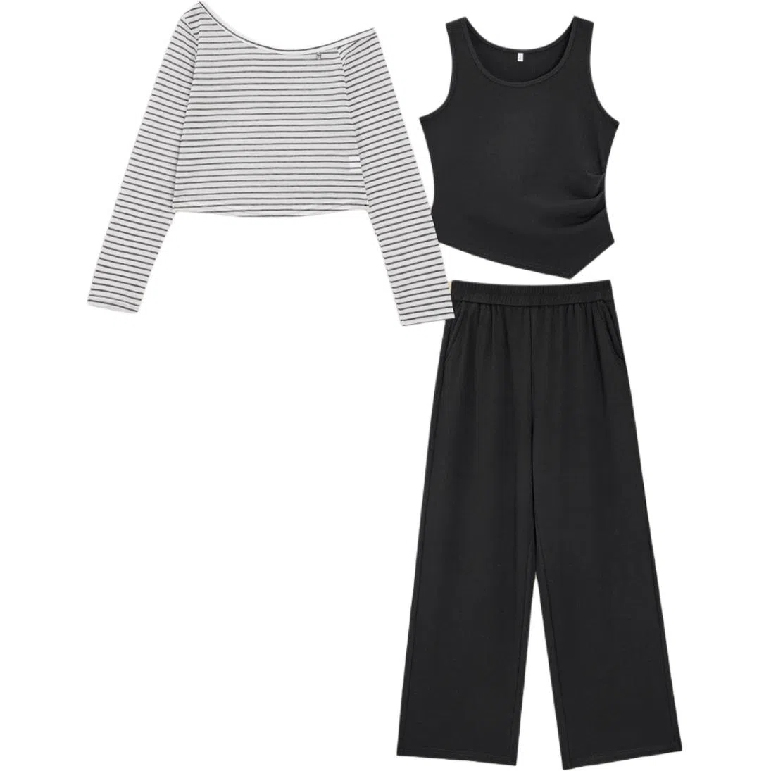 爱依服 秋季韩版通勤休闲套装 女款