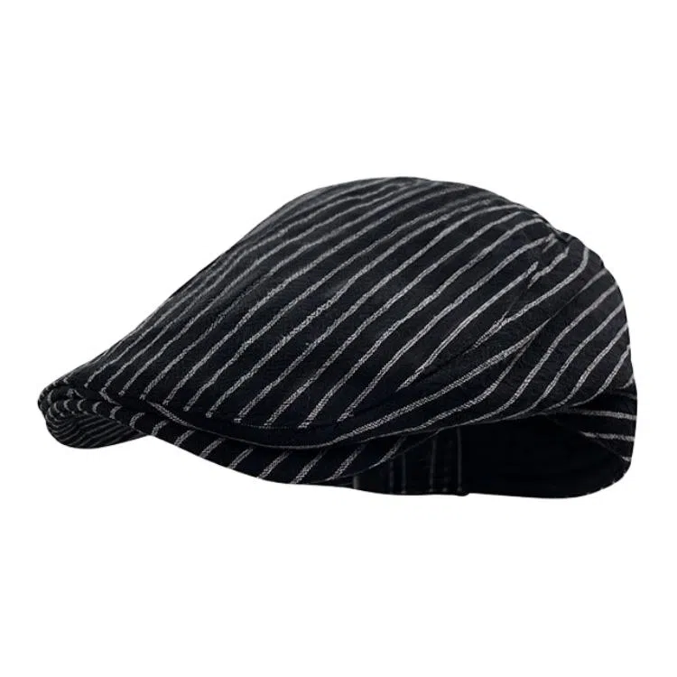 山一丸 条纹正反戴日系文艺气质画家 涤纶 贝雷帽 女款