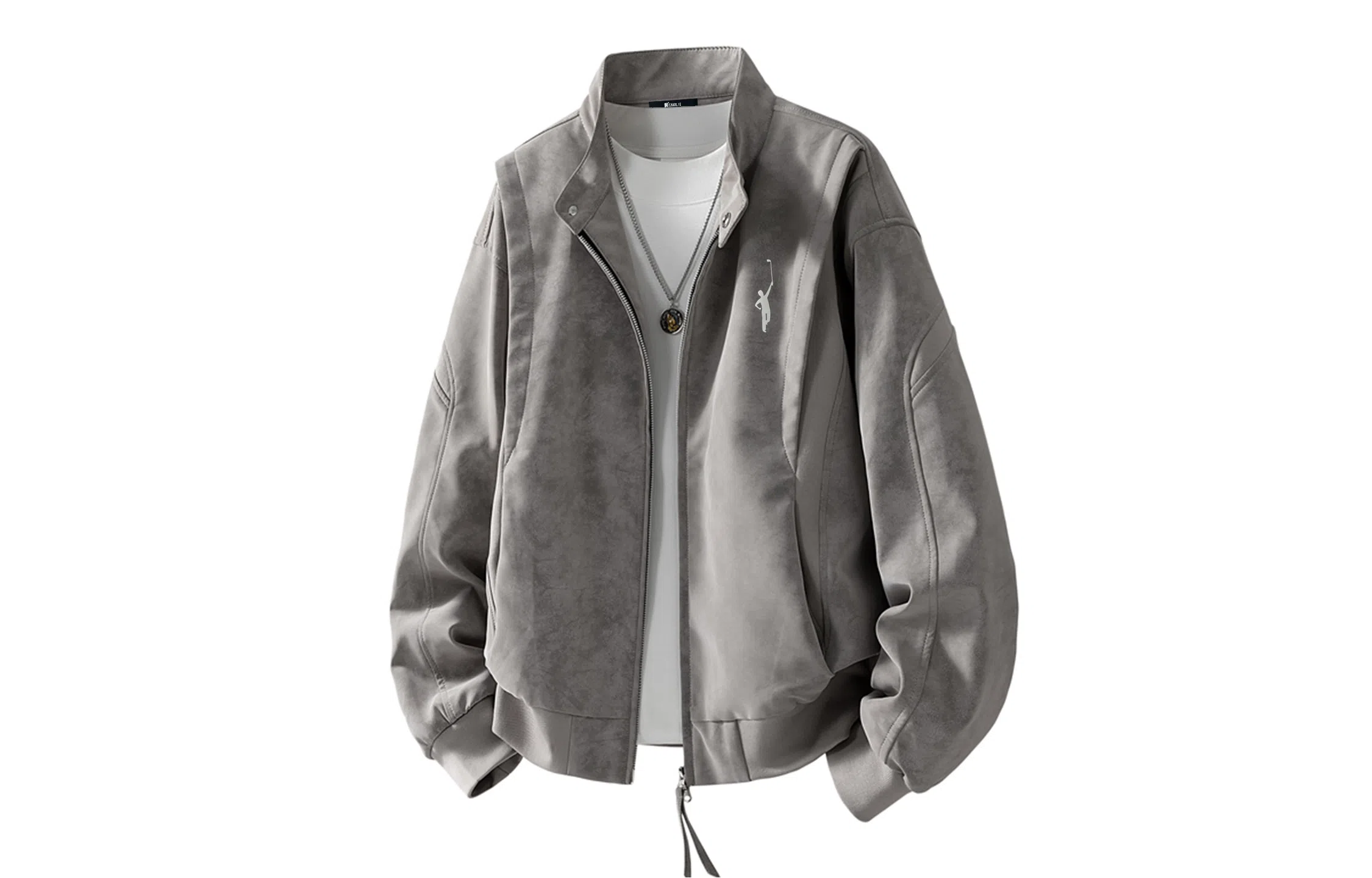 CHARLIE GOLF Vintage Suede Coach Jacket