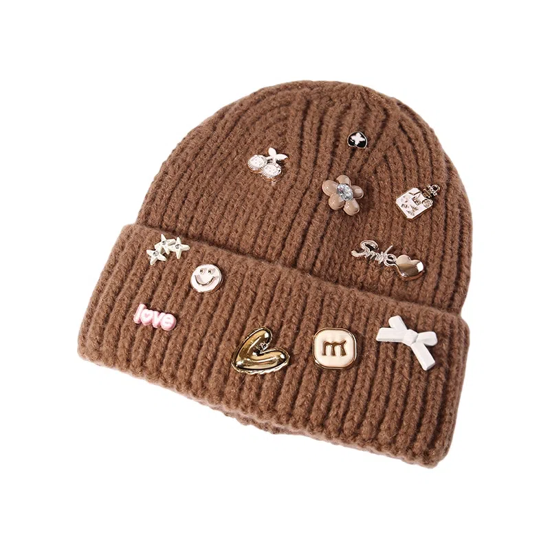MEETSUNNY Multi-Button Ear Warmer Knit Hat