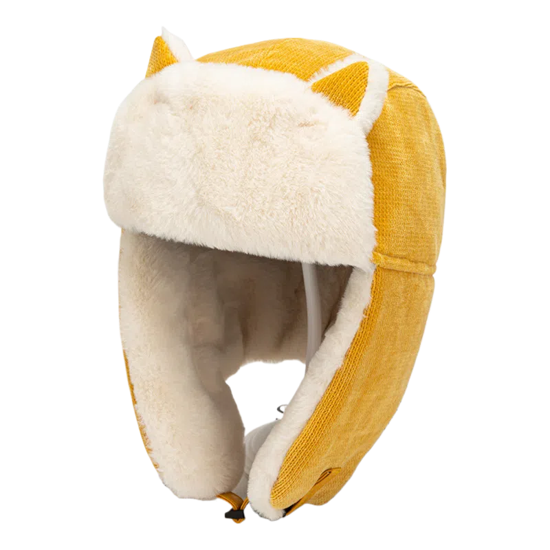 梦特娇 骑车防风保暖 雪尼尔 雷锋帽 男女同款情侣款