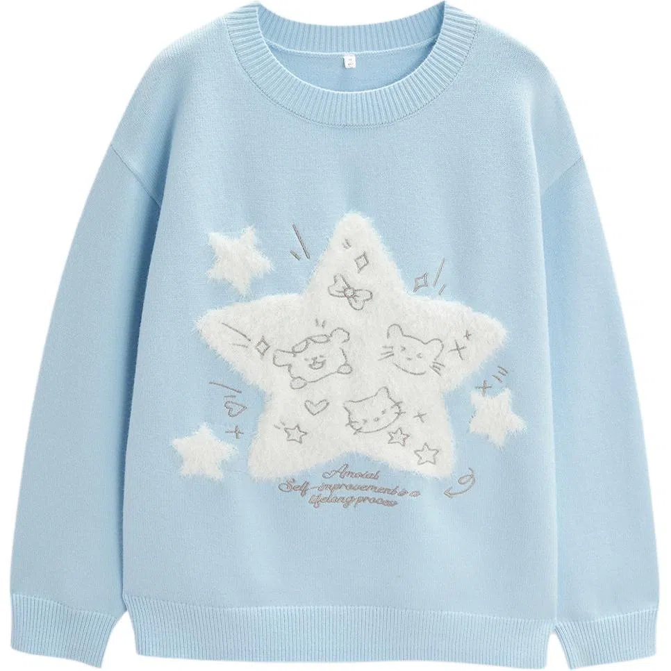 爱依服 冬季甜美可爱针织衫 女款