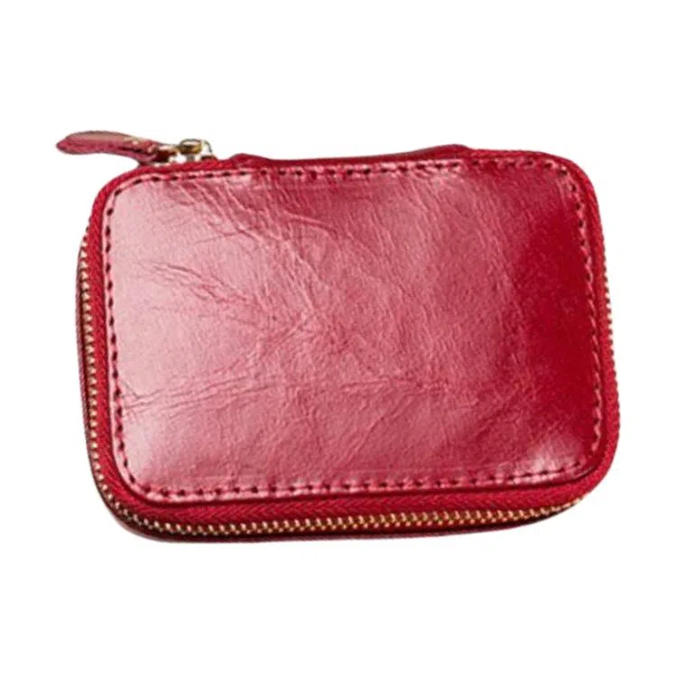 掐尖 纯色时尚高级感百搭 头层牛皮 零钱包 常规 女款 多色