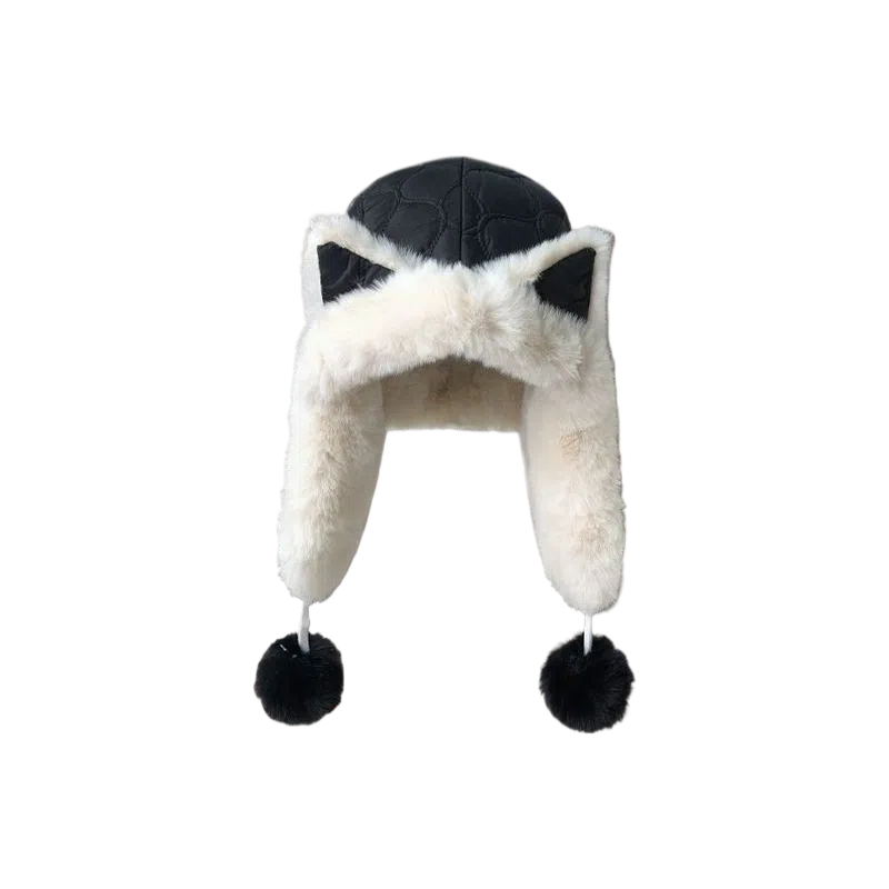 梦特娇 毛绒护耳防寒 聚酯纤维 雷锋帽 男女同款情侣款