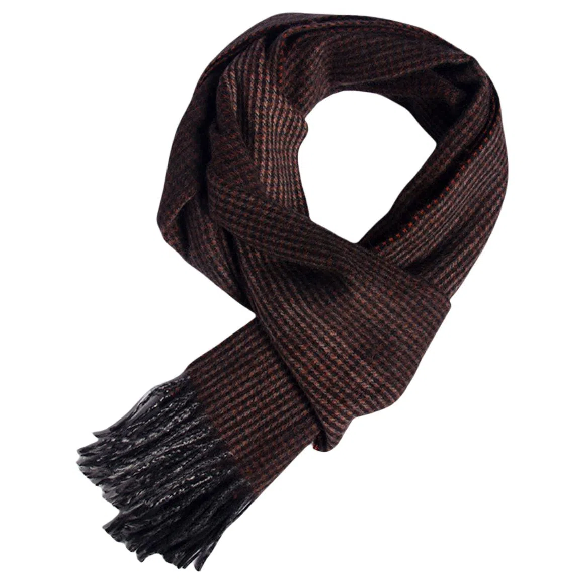 红豆 时尚柔软百搭舒适  山羊绒 绒线围巾 男款