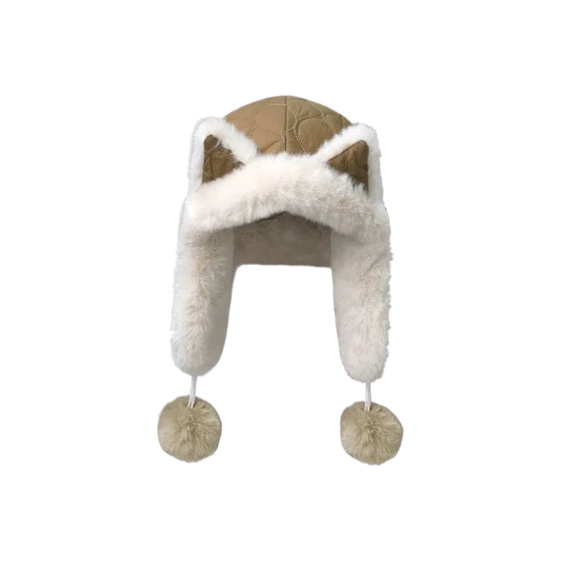 梦特娇 毛绒护耳防寒 聚酯纤维 雷锋帽 男女同款情侣款