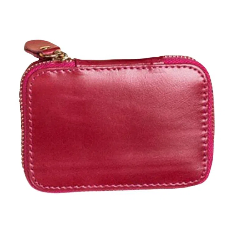 掐尖 纯色时尚高级感百搭 头层牛皮 零钱包 常规 女款 多色