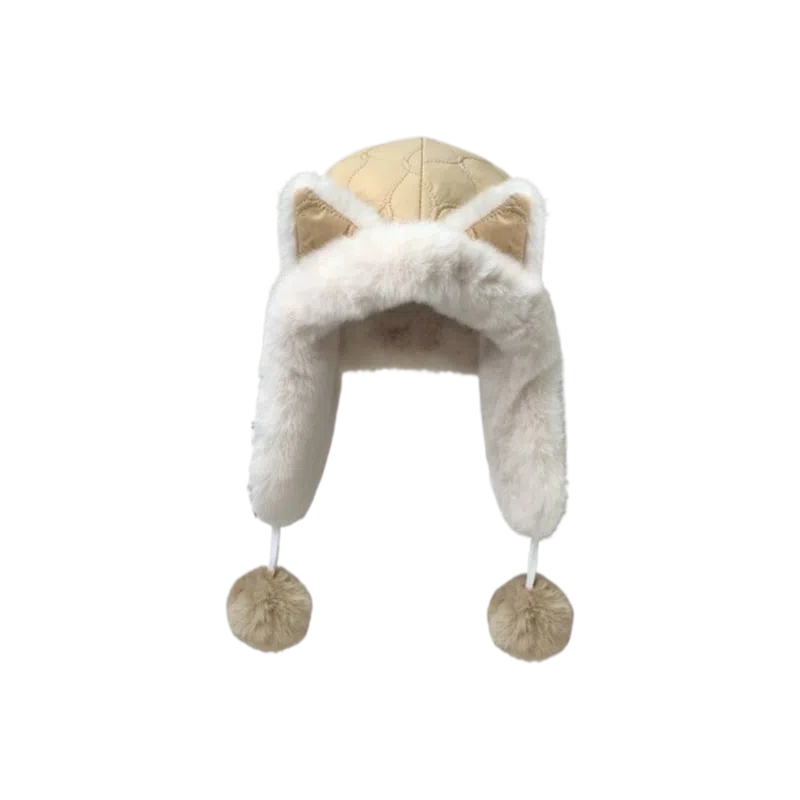 梦特娇 毛绒护耳防寒 聚酯纤维 雷锋帽 男女同款情侣款