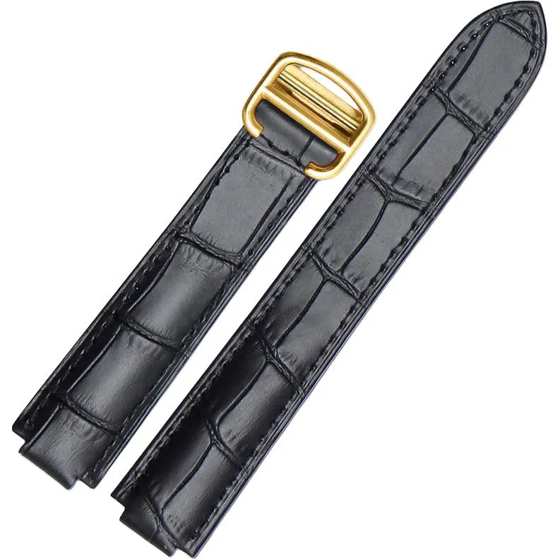 港爵适用于卡地亚表带真皮蓝气球手表带凸口系列牛皮手表配件男女通用款手表表链手表表带