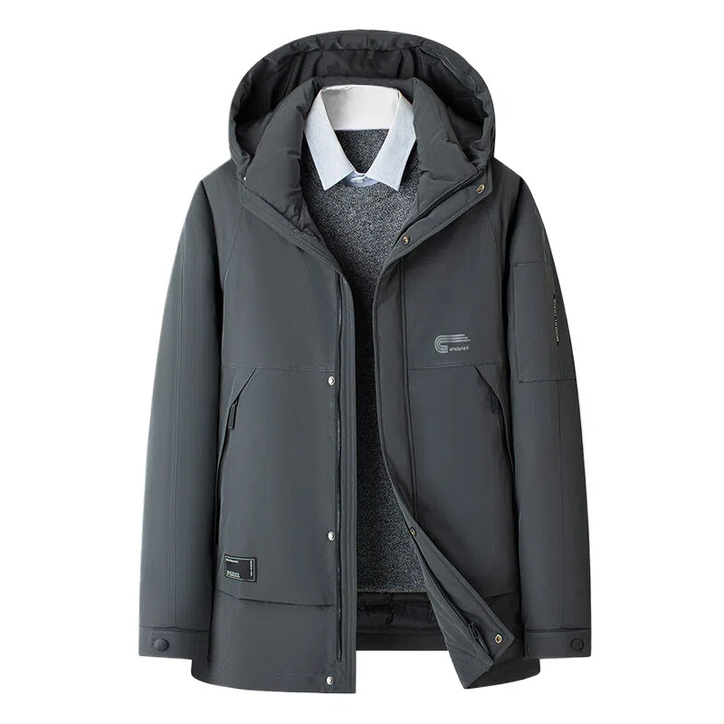 SNOW FLYING Mid-Length Down Jacket