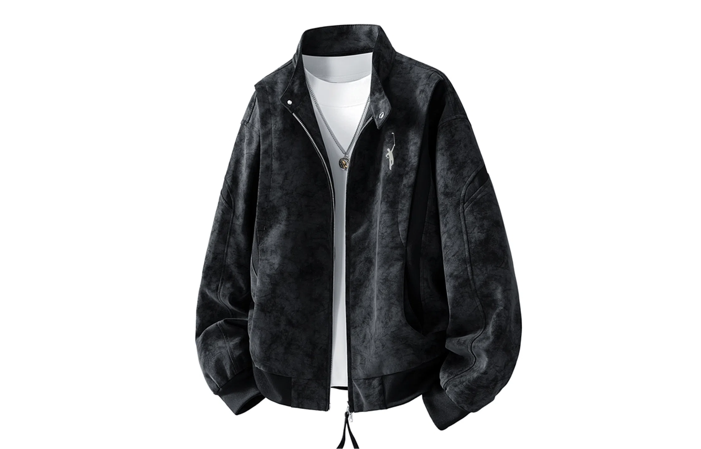 CHARLIE GOLF Vintage Suede Coach Jacket