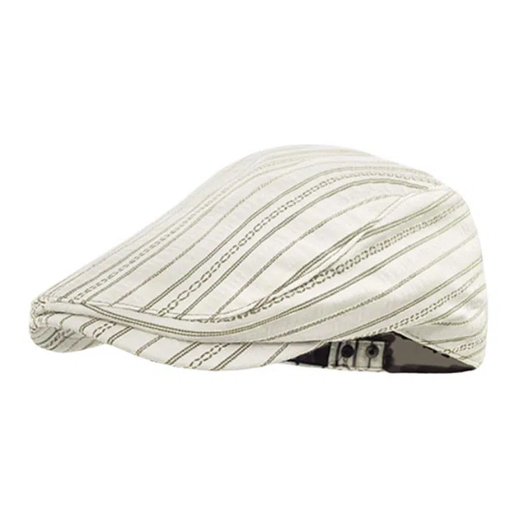 山一丸 条纹正反戴日系文艺气质画家 涤纶 贝雷帽 女款