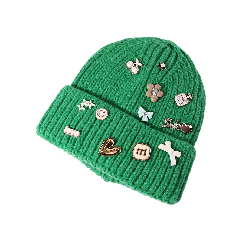 MEETSUNNY Multi-Button Ear Warmer Knit Hat