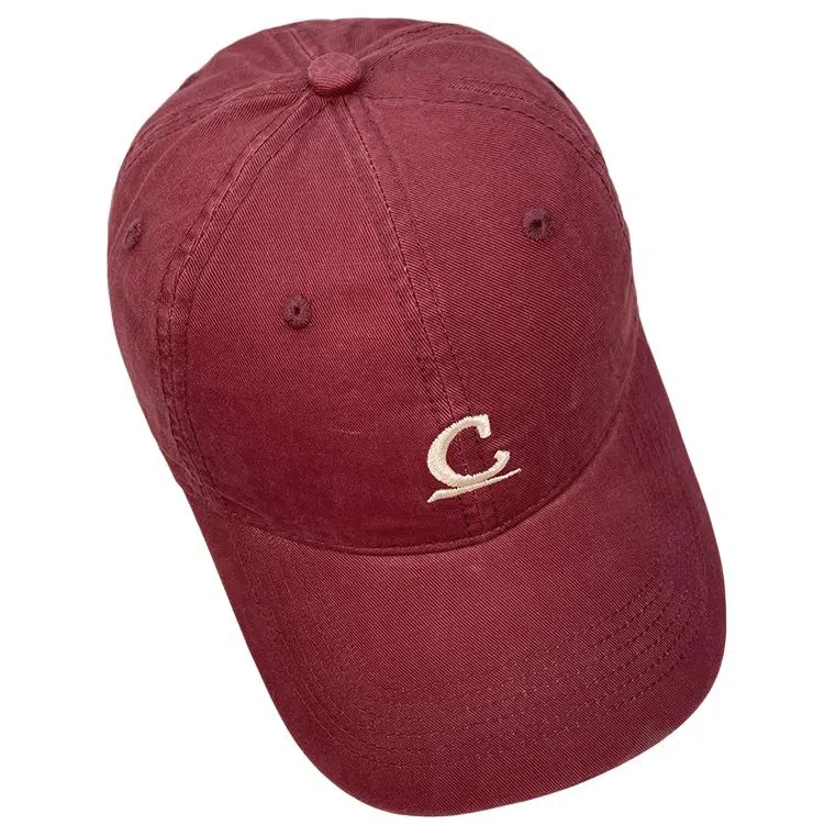 山一丸 复古软顶字母刺绣显脸小遮阳防晒帽潮 聚酯纤维 鸭舌帽 男女同款情侣款