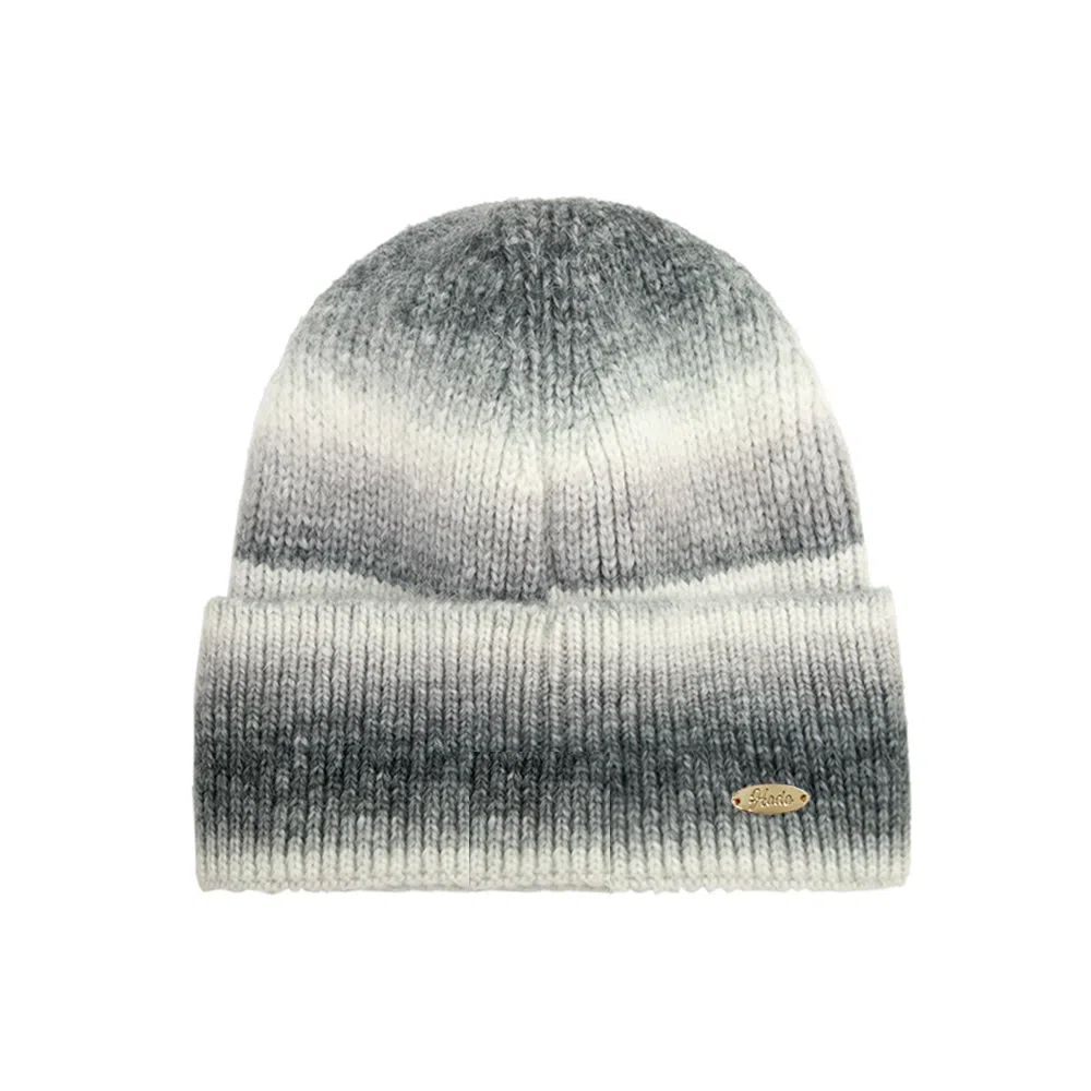 红豆 冬季保暖渐变彩虹扎染针织 腈纶 绒线帽 男女同款情侣款