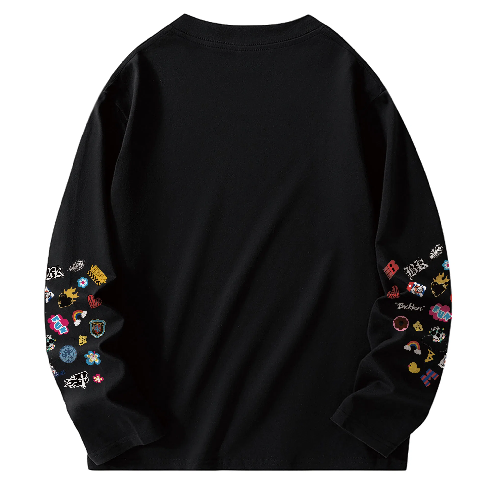 大卫贝肯 美式品牌印花宽松百搭潮流舒适秋冬圆领套头卫衣 男女同款