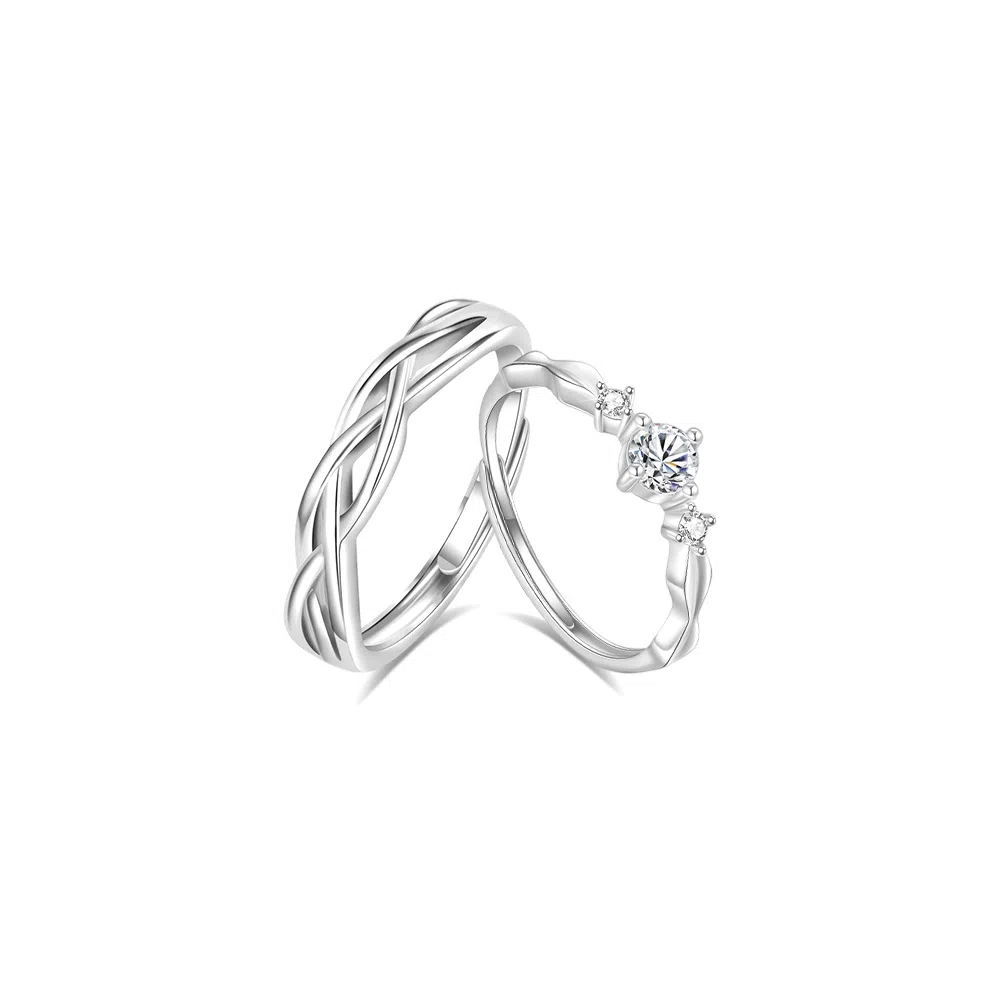 【纯银999】 凤祥囍事 老凤祥 经典时尚小众设计百搭爱意满满女生日常简约轻奢闪耀甜蜜高级感开口可调节#好运 足银 戒指 男女同款情侣款