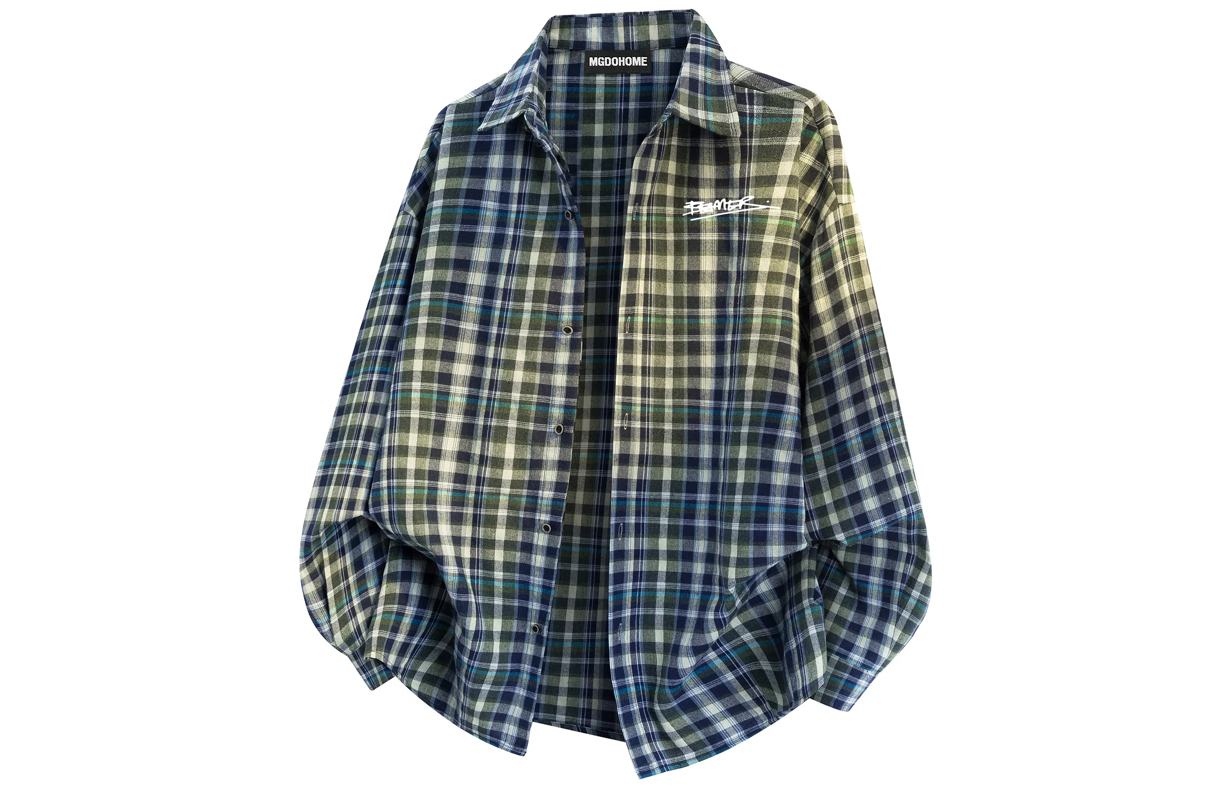 MGDOHOME Vintage Logo Striped Shirt Jacket