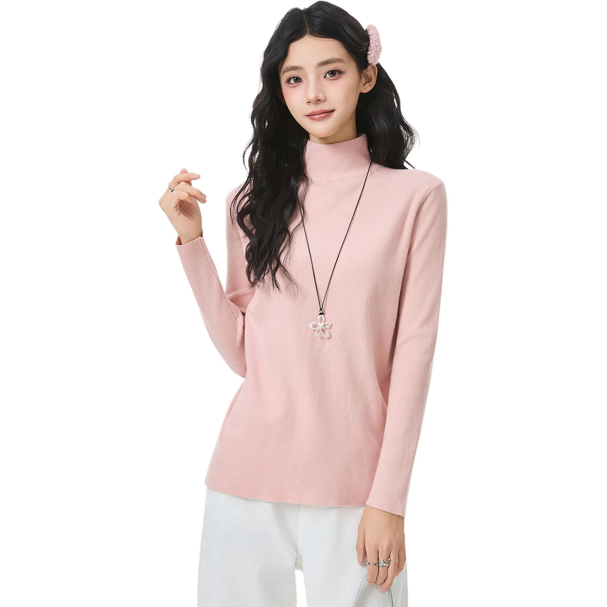 淑好百 修身百搭高领休闲风毛衣 女款