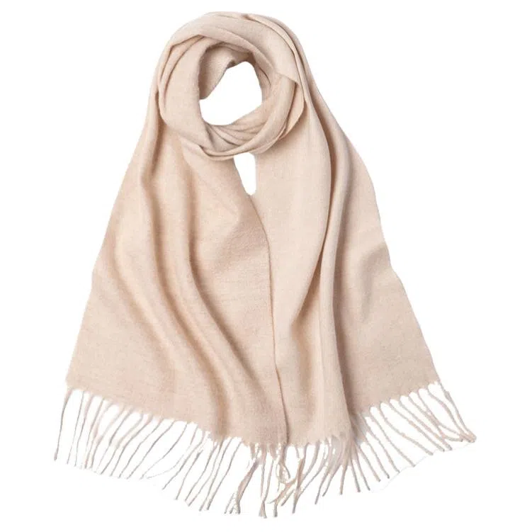 红豆 拼色高雅保暖时尚 山羊绒 绒线围巾 男女同款情侣款