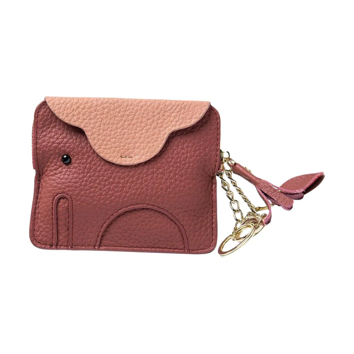 掐尖 可爱小象硬币包钥匙扣收纳包 头层牛皮 零钱包 常规 女款 多色