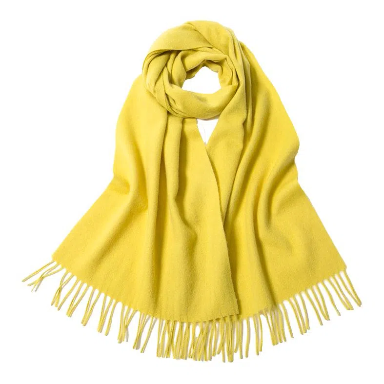 红豆 简约轻盈时尚百搭优雅 山羊绒 绒线围巾 男女同款情侣款