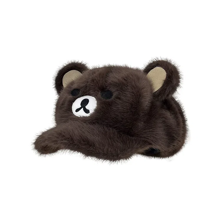 心水好物 日系可爱甜美搞怪卡通毛绒保暖护耳显脸小时尚 聚酯纤维 贝雷帽 男女同款情侣款