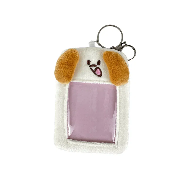 心水好物 日韩可爱小猪小狗小猫卡套爱豆卡片收纳卡包 毛绒 挂件 男女同款情侣款