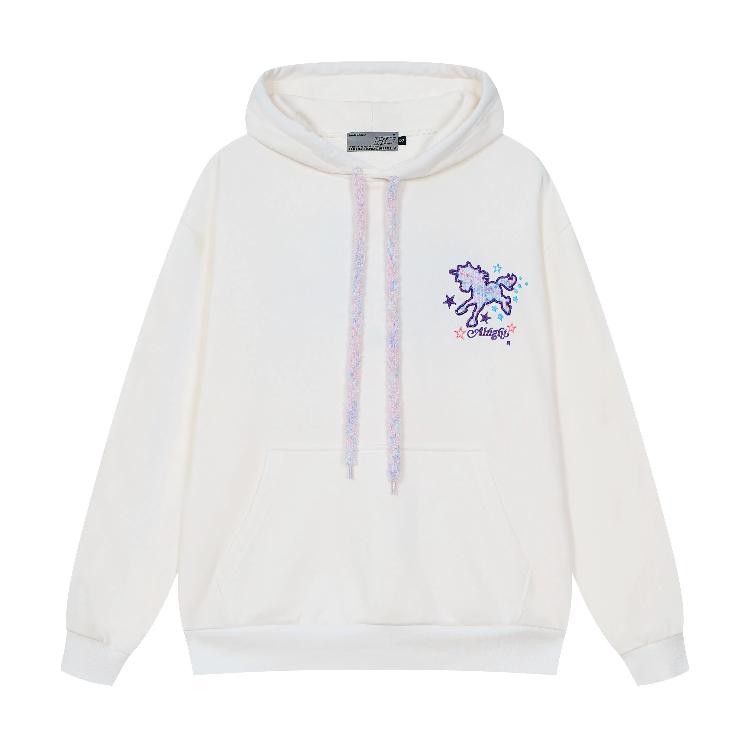 HARSH AND CRUEL Meteor Unicorn Embroidered Hoodie