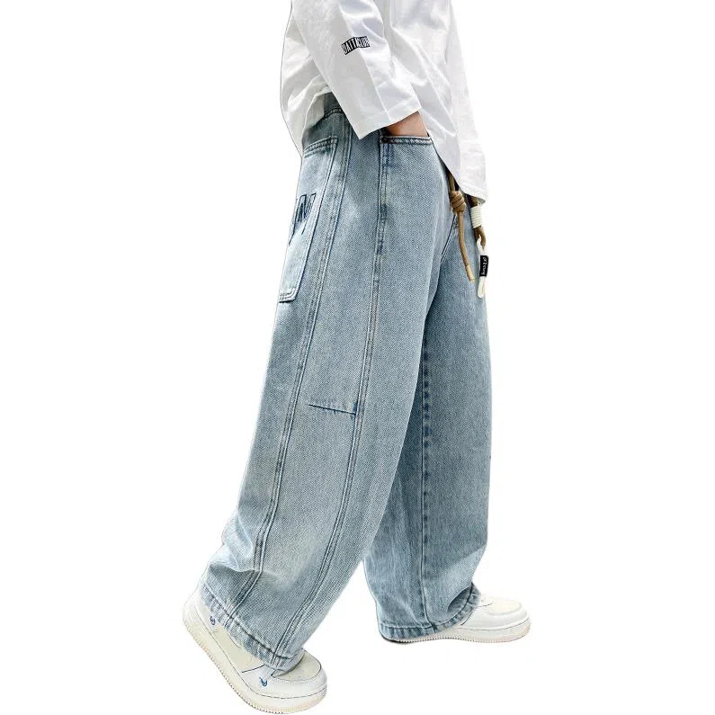 黑恐龙秋季直筒裤 宽松