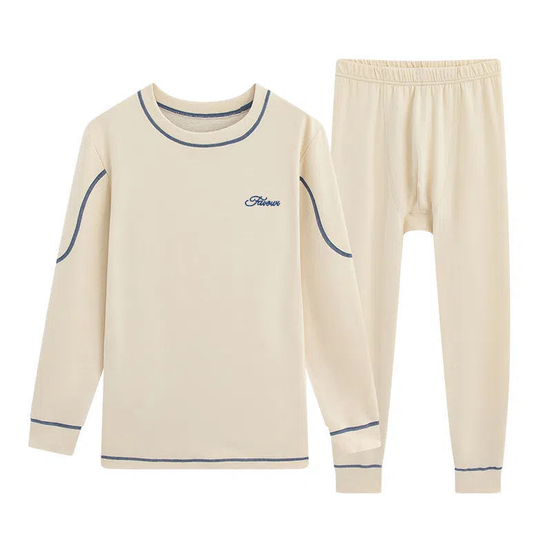 贴身领域 发热柔软抗寒长袖长裤保暖套装 男款