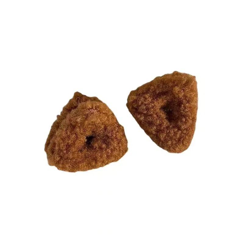 希铃 可爱毛绒猫耳朵柔软 聚酯纤维 发夹 女款