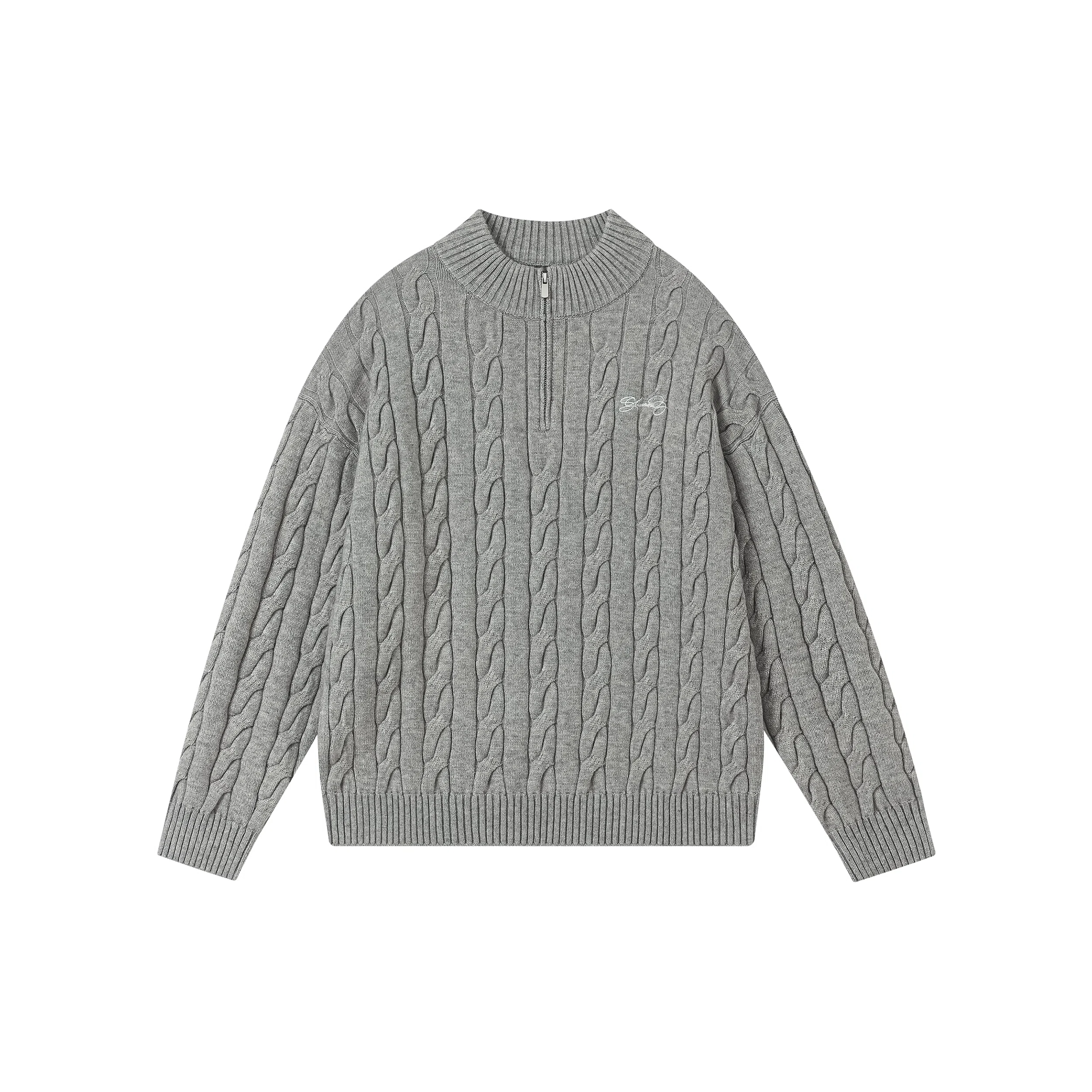 FORNINES Half-Zip Knit Sweater