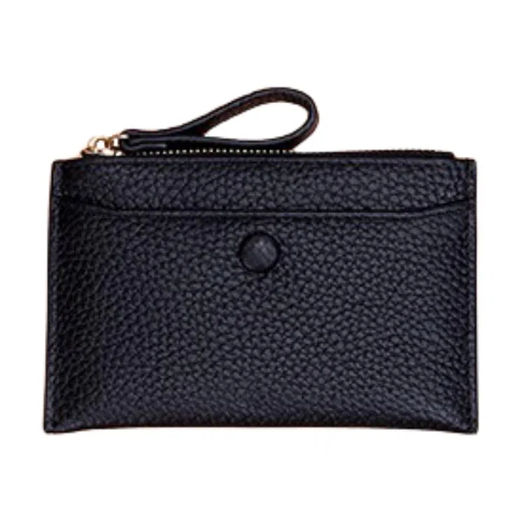 掐尖 纯色薄款钱夹真皮证件包多功能收纳包多卡位卡包 头层牛皮 零钱包 男女同款情侣款