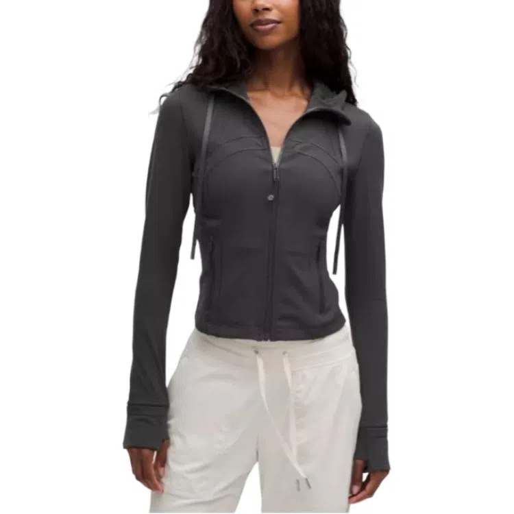 lululemon Hooded Zip Jacket Khaki