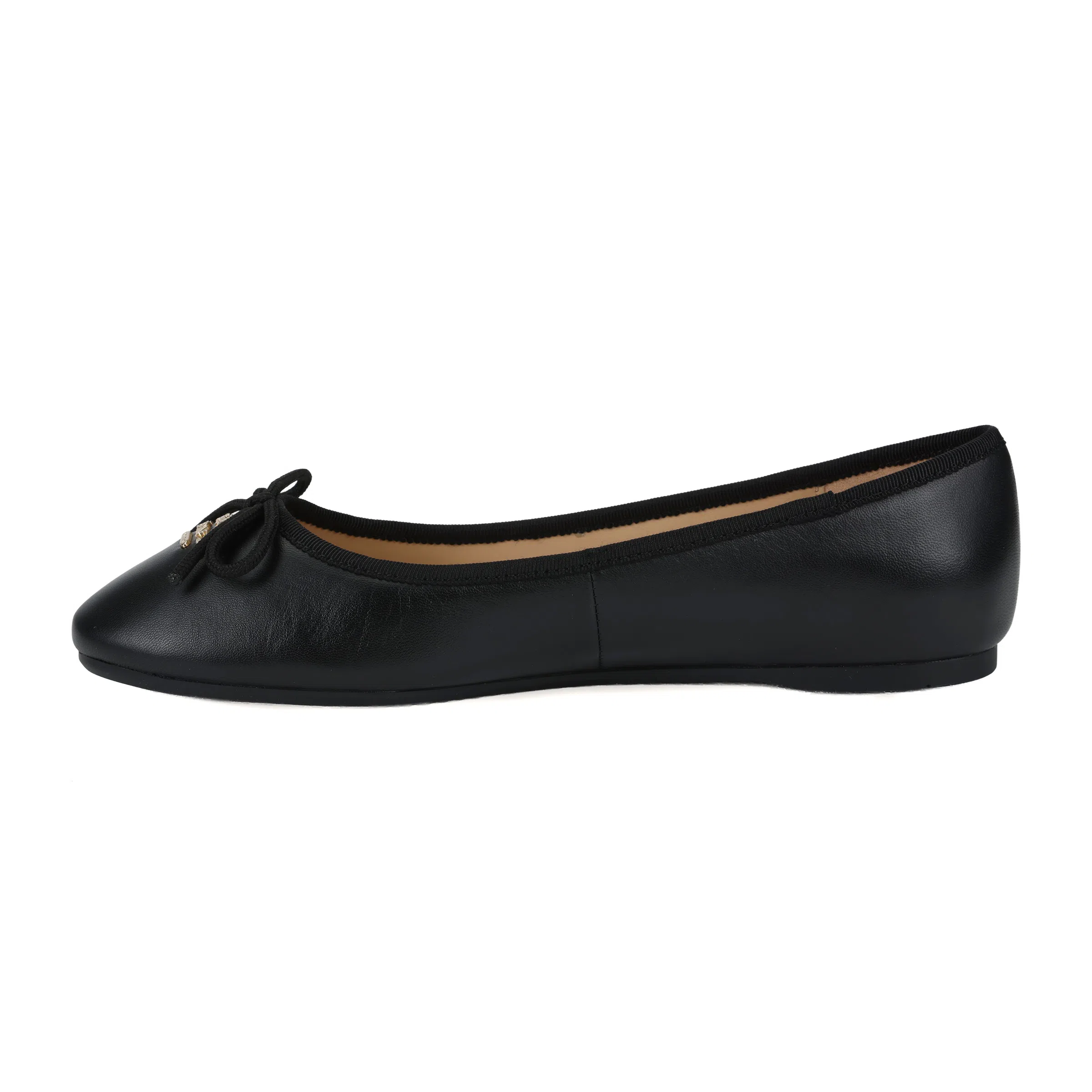 Coach Leather Slip-On Ballet Flat Black